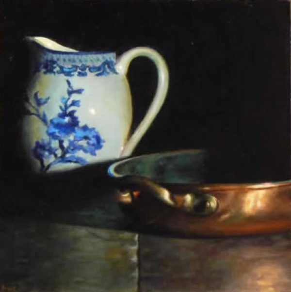 "Porcelain and Copper"Click image to see more of this painting and read about learning to ignore what I think of my own paintings