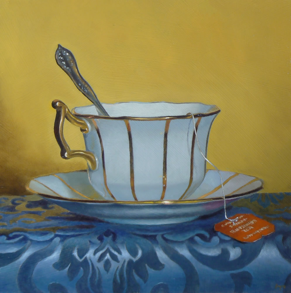 "Golden Teacup"
Oil on Panel, 10x10 Inches, 2013 (sold)