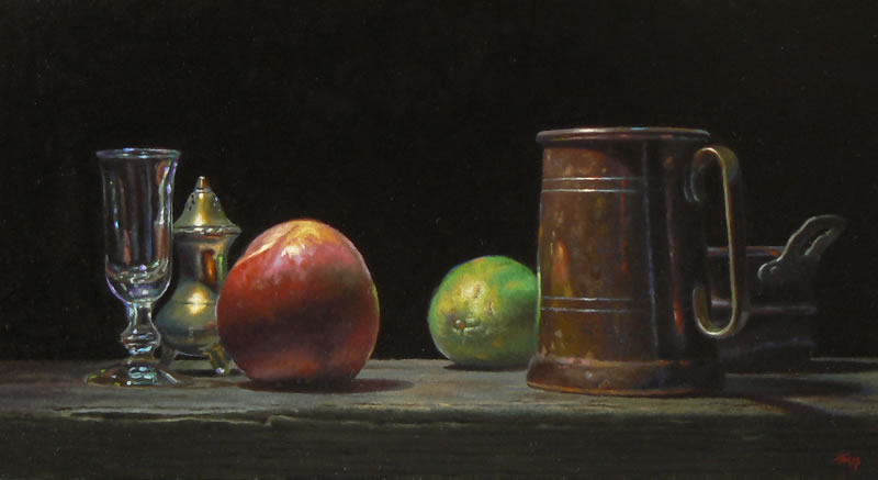 "The Debate" Oil on panel, 6x11 inches, 2010 (sold)