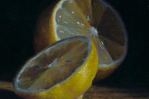 Jeffrey Hayes: Still Life; Oil Painting; Sliced Lemon