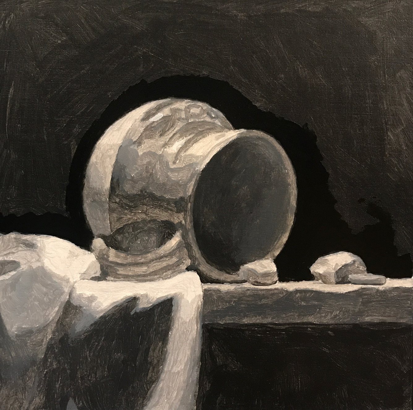 A grisaille in progress