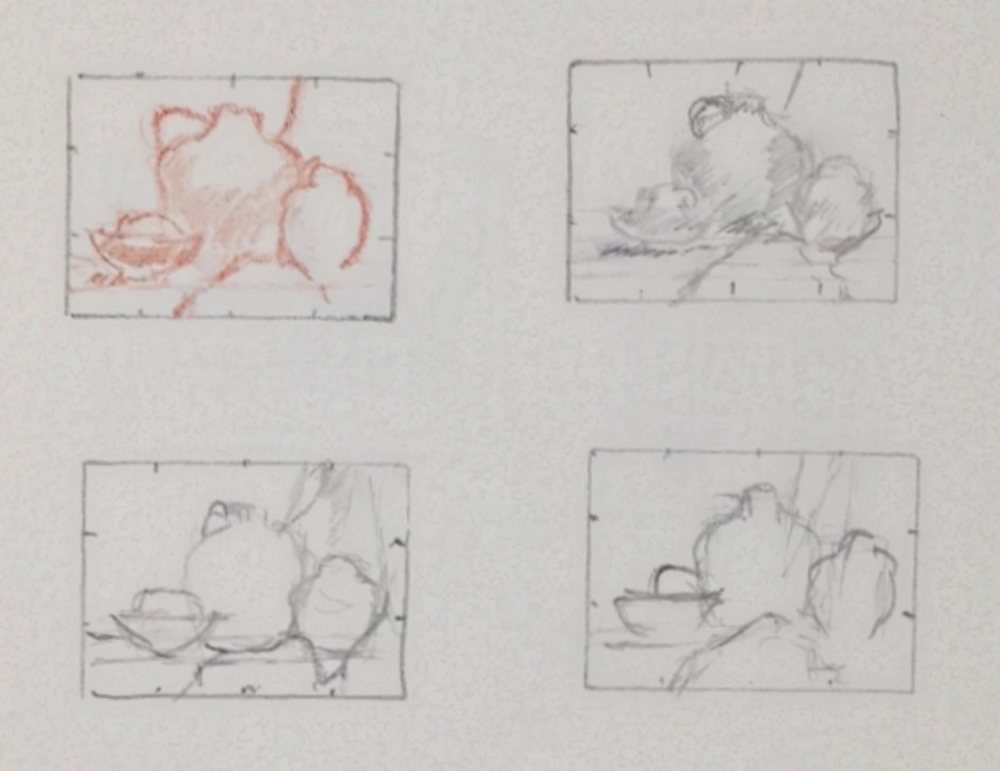 Thumbnail sketches of the model
