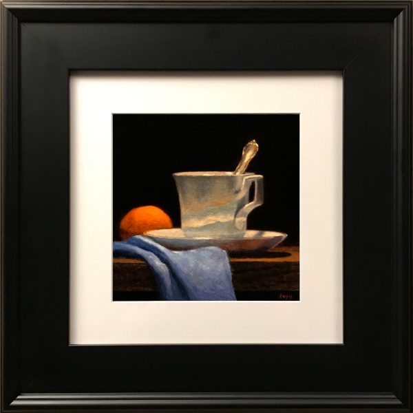 "Teacup, Orange, Blue Silk" Fine Art Print