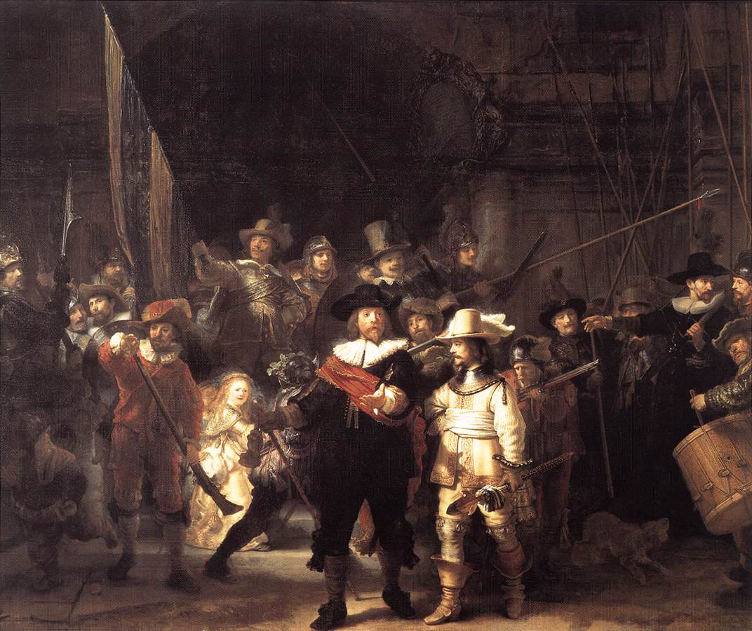 Rembrandt_nightwatch_large Rembrandt, "The Night Watch"(from Wikimedia Commons)